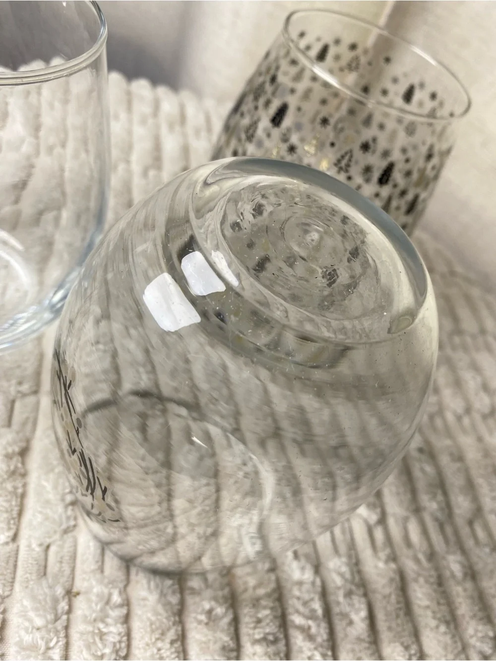 Home Essentials Holiday Stemless Wine Glasses - Set of 3 Christmas